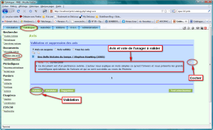 tutoriel-pmb2 Ecran de gestion des avis et tags (validation, invalidation, suppression)